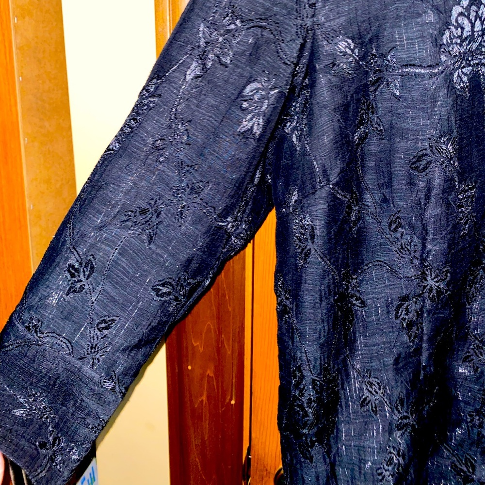 Coldwater Creek Button Down Floral Lightweight Top - image 3